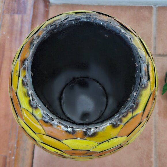 RARE THINK OUTSIDE PINEAPPLE HAND WELDED METAL ART WINE COOLER BEVERAGE HOLDER - Picture 13 of 16